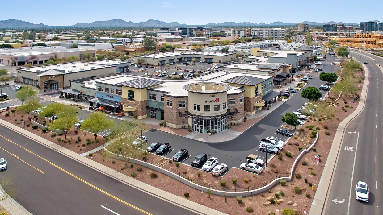 Aerial view wide angle